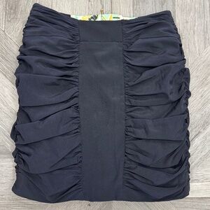 Leifsdottir black roughed tube mini skirt